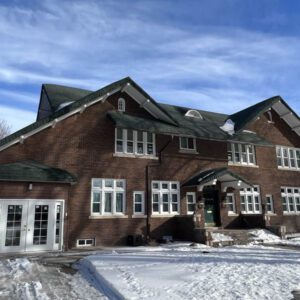 Custom Exteriors replaced commercial building window replacement
