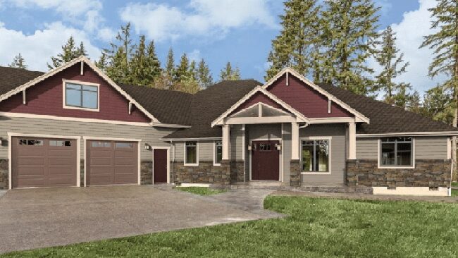Warm color palette designed with lp smartsides home visualizer