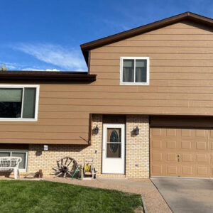 Finished exterior remodel of home in West Greeley. Included roof replacement, window replacement, siding replacement, and new exterior paint.