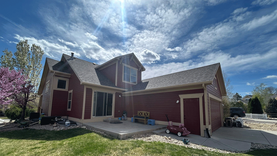 East Loveland home after a Class 4, impact-resistant roof was installed by Custom Exteriors.