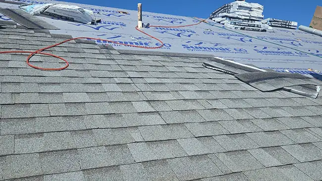 shingles - Custom Exteriors, LLC Roof being replaced with new Atlas shingles.
